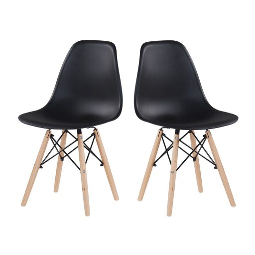 4 kusová sada moderních jídelních židlí ve 4 barvách - černá