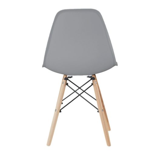 4 kusová sada moderních jídelních židlí ve 4 barvách - šedá