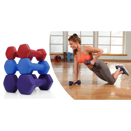 Sada jednoručních činek, 6 ks