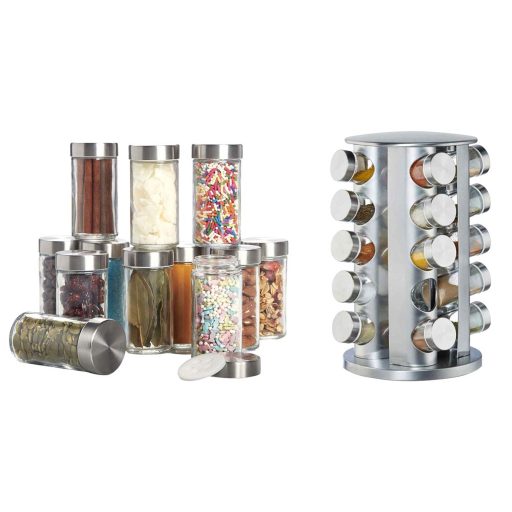 20-dílný otočný stojan na kořenky