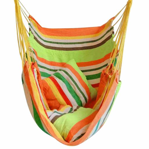 Závěsné houpací křeslo s polštářem - oranžové