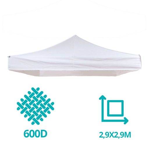 Střešní plachta k altánku ve více typech - 2,9x2,9 metrová střešní plachta