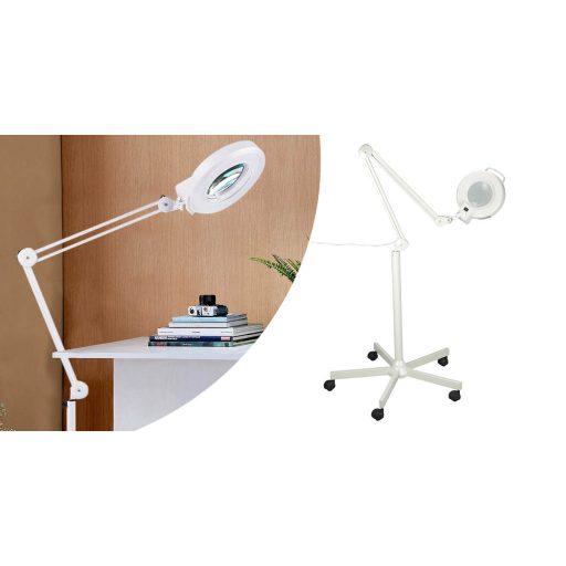 Kosmetická lampa s lupou a stojanem