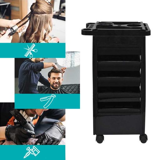 Kadeřnický vozík s 5 zásuvkami