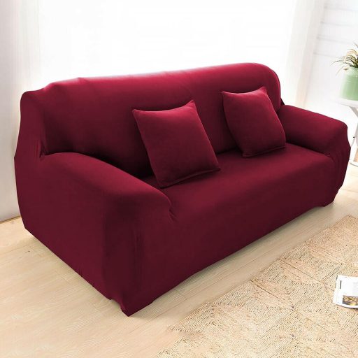 Potah na křeslo a gauč ve více typech - na dvoumístnou sedačku, bordový