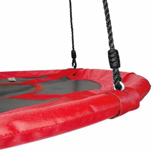 Závěsná houpačka ve tvaru kruhu, 90 cm - červená, bez stanu