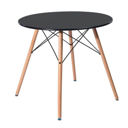 4 ks moderních jídelních židlí se stolem, více barev - černá