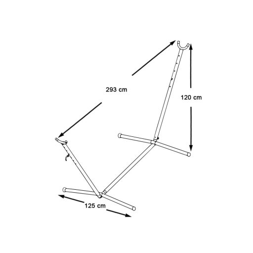 Stojan na houpací síť - kovový