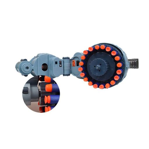 Dětská pistole se zvukem, ve 2 barvách, se sadou projektilů navíc - šedá