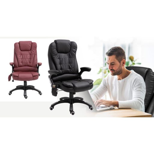 Kancelářské křeslo s masážní funkcí ve 2 barvách - černé