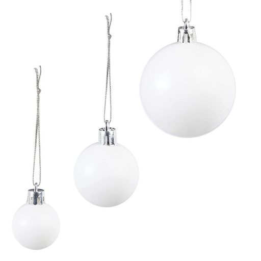 112 ks-ová sada vánočních ozdob, ve více barvách-bílá