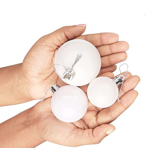 112 ks-ová sada vánočních ozdob, ve více barvách-bílá