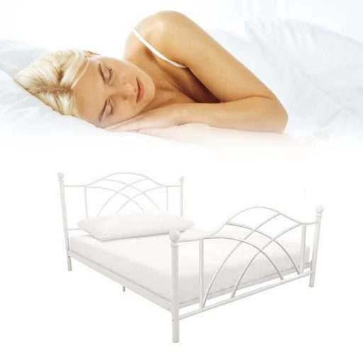 Lotti kovový postelový rám s roštem jako dárek, ve více rozměrech a barvách - bílý 90x200 cm