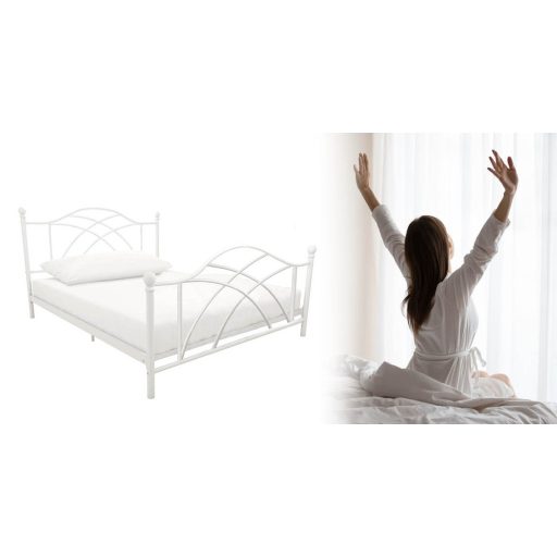 Lotti kovový postelový rám s roštem jako dárek, ve více rozměrech a barvách - bílý 90x200 cm