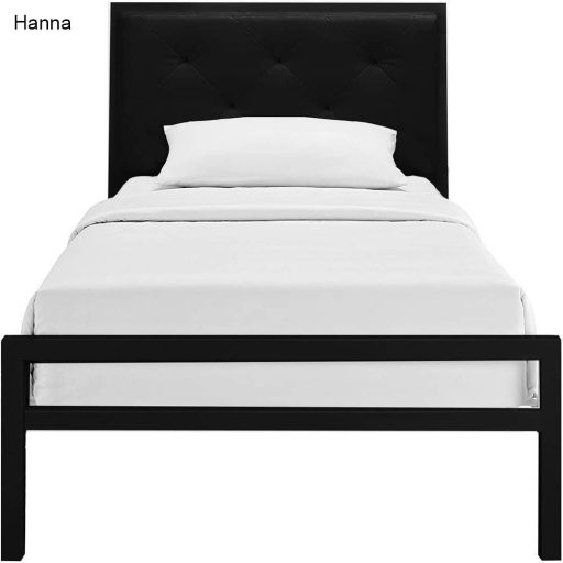 Hanna kovový postelový rám s roštem jako dárek, ve více rozměrech a barvách - černý 90x200 cm