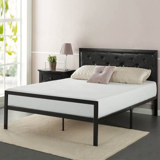 Hanna kovový postelový rám s roštem jako dárek, ve více rozměrech a barvách - černý 160x200 cm