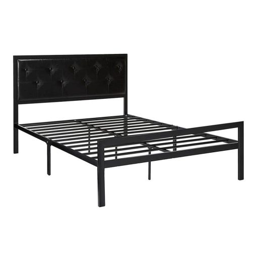 Hanna kovový postelový rám s roštem jako dárek, ve více rozměrech a barvách - černý 160x200 cm