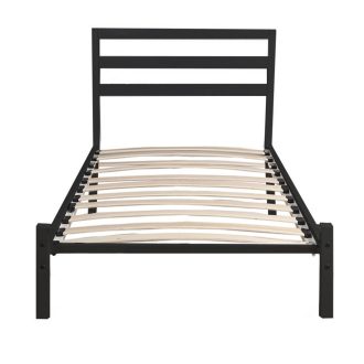   Bella kovový postelový rám s roštem jako dárek, ve více rozměrech a barvách - černý 90x200 cm