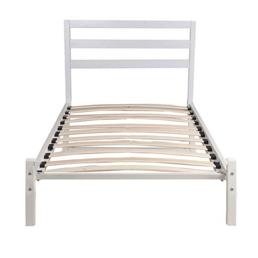 Bella kovový postelový rám s roštem jako dárek, ve více rozměrech a barvách - bílý 90x200 cm