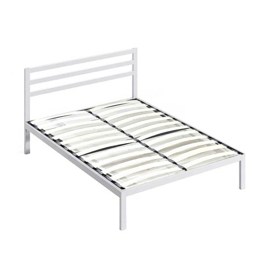 Bella kovový postelový rám s roštem jako dárek, ve více rozměrech a barvách - bílý 160x200 cm