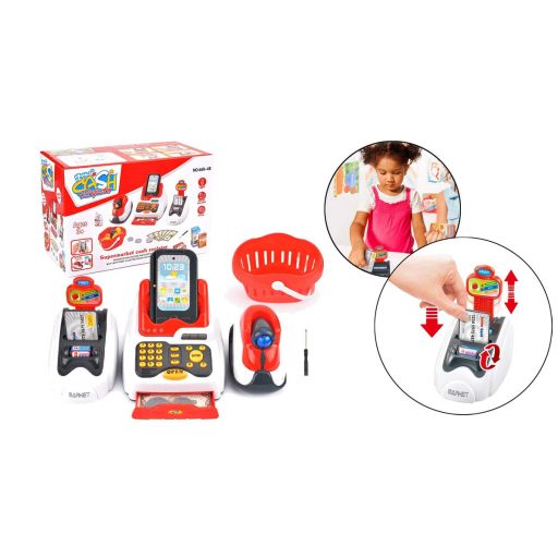 Dětská pokladna ve více barvách, červenobílá