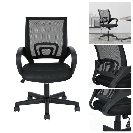 Kancelářská otočná židle s područkami ve více barvách - černá