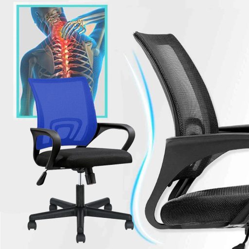 Kancelářská otočná židle s područkami ve více barvách - černá