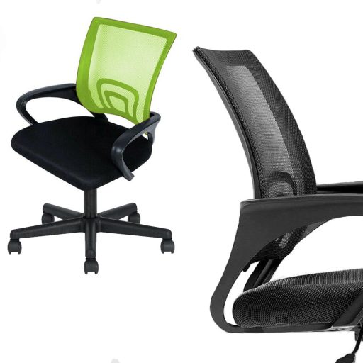 Kancelářská otočná židle s područkami ve více barvách - zelená