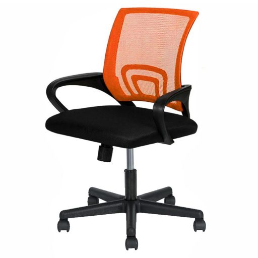 Kancelářská otočná židle s područkami ve více barvách - oranžová