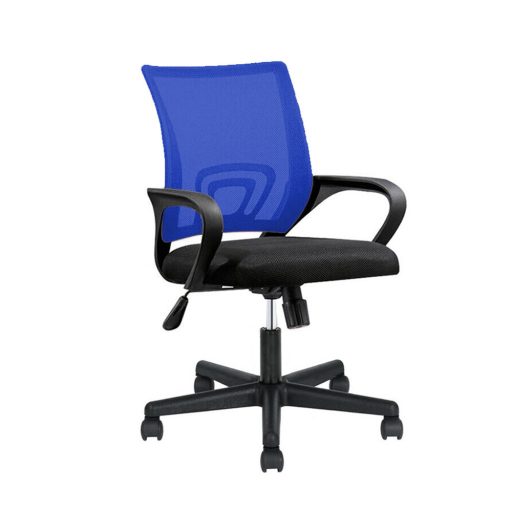 Kancelářská otočná židle s područkami ve více barvách-modrá