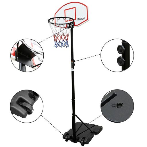  Mobilní basketbalový koš s nastavitelnou výškou