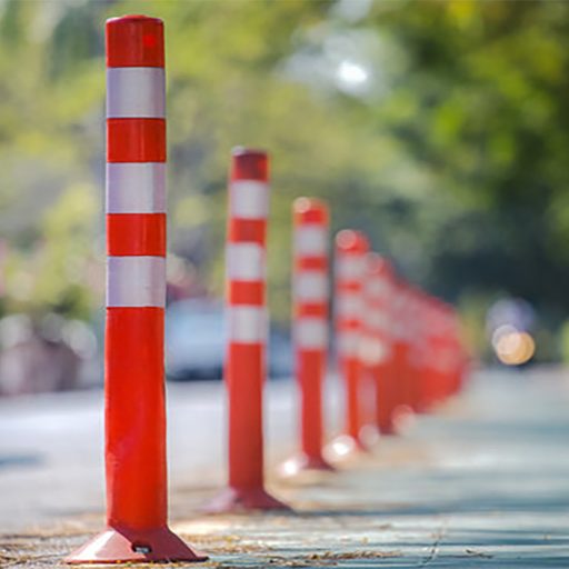 Dopravní zahrazovací sloupky, 5 ks