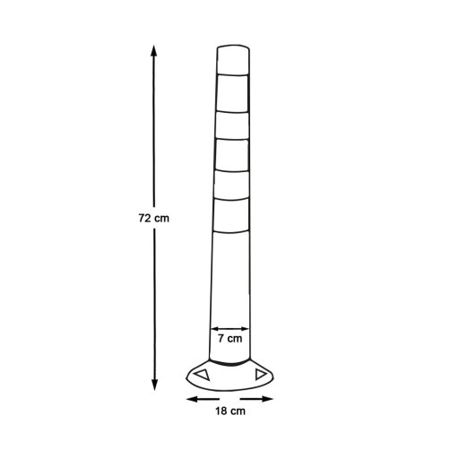 Dopravní zahrazovací sloupky, 5 ks