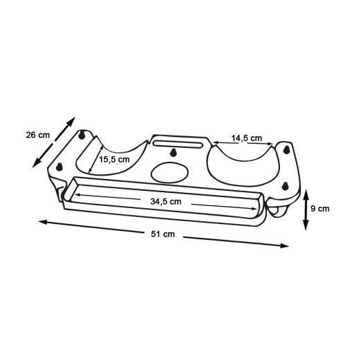 Posuvná podložka pod kolena s držákem na šrouby