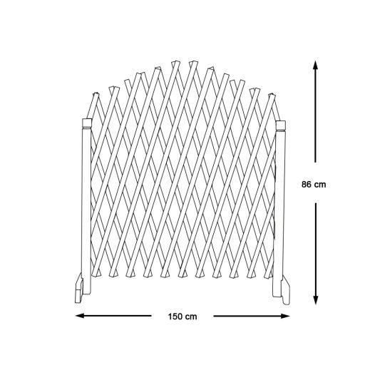 Nastavitelná dřevěná mřížka pro popínavé rostliny, 2 ks