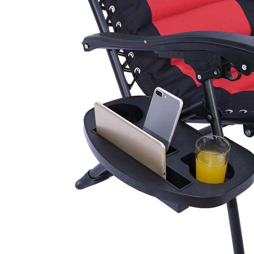 Delux nulová gravitační zahradní židle, ve více barvách - červená