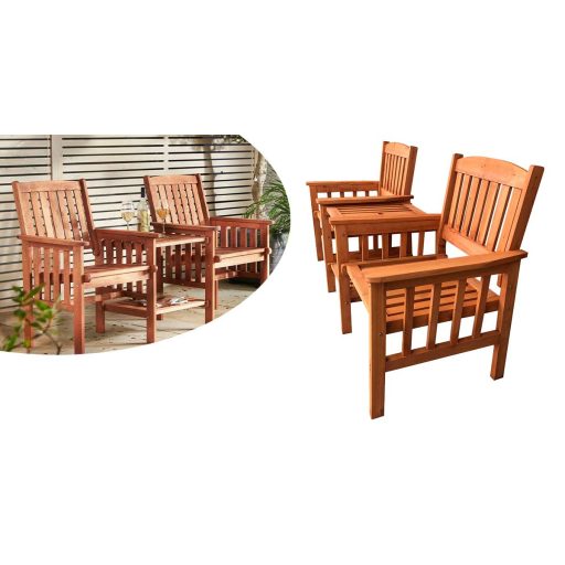 Dřevěná zahradní sestava pro 2 osoby
