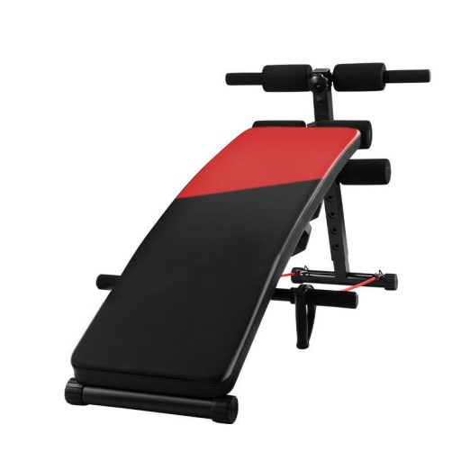 Posilovací lavice na břicho s gumou a činkami