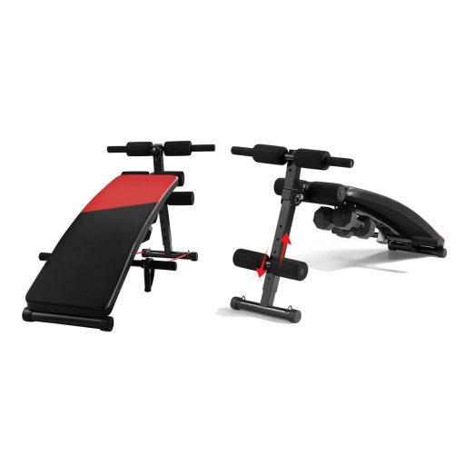 Posilovací lavice na břicho s gumou a činkami