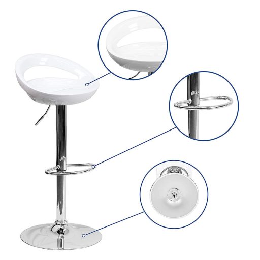 Barové židle Kitti, 2 ks, ve více barvách - bílá