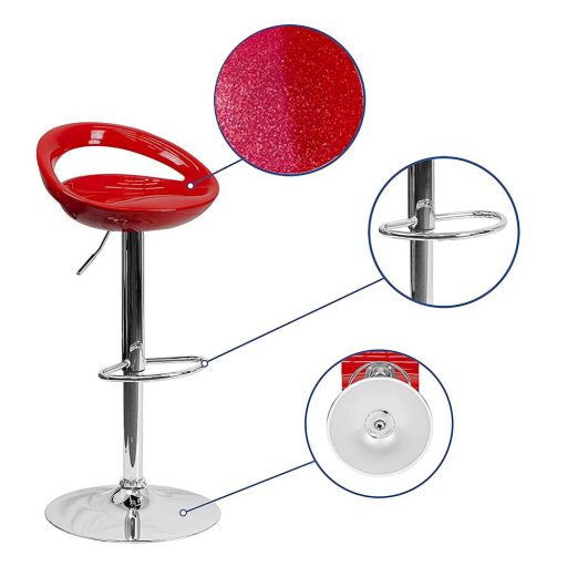 Barové židle Kitti, 2 ks, ve více barvách - bordová