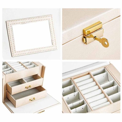 Taška na šperky ve více barvách-šampanské