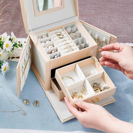 Taška na šperky ve více barvách-šampanské