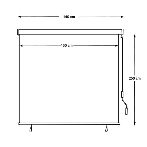 Vertikální markýza, 1,3*2,5m, šedá