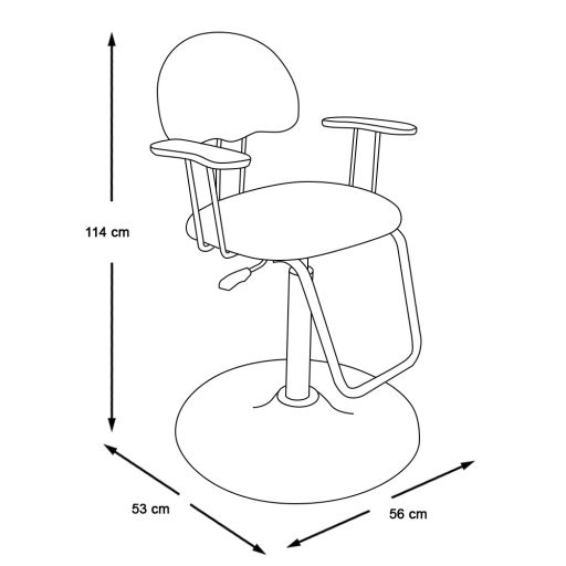 Dětské kadeřnické křeslo, černé