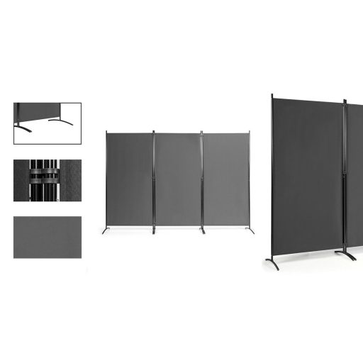 Mobilní dělič prostoru 260x180cm, šedý