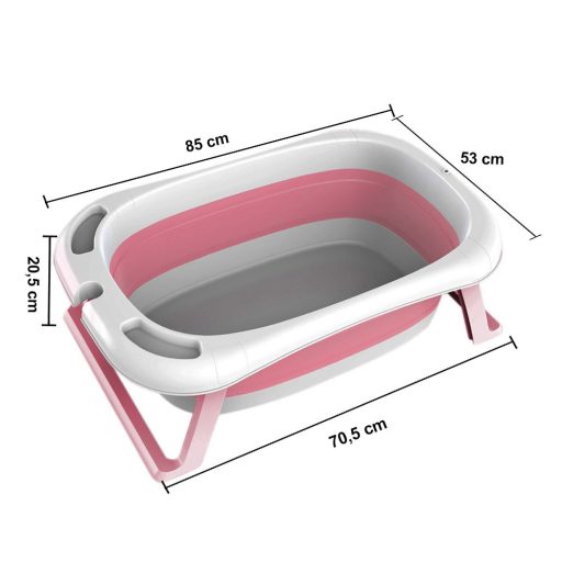 Skládací dětská vanička se sítí, ve více barvách-růžová