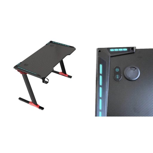 Profesionální herní stůl s uhlíkovým povlakem a LED osvětlením