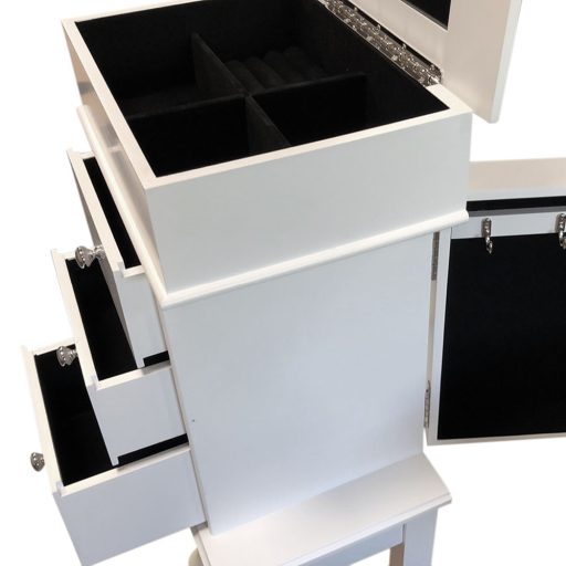 Skříňka na šperky, bílá