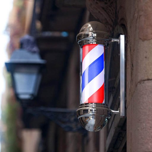 Svítící barber shop znamení